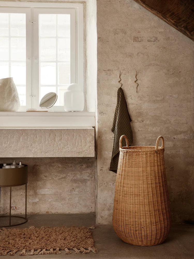 Braided Laundry Basket-Natural