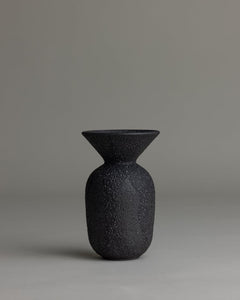 small flared lava vase