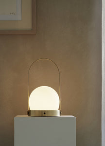 Carrie Table Lamp, Brushed Brass